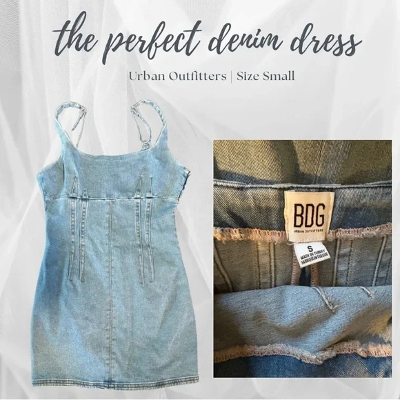 Urban Outfitters Light Blue Denim Dress - Picture 1 of 2